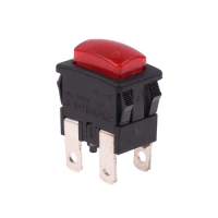 4Pins 16A Self-Lock Switch Button Rocker PS21-16 With Light Heater Electrical Touch Switch For Vacuum Cleaner Garment Steamer