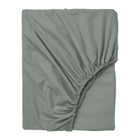 DVALA 小型單人床包, 灰綠色, 80x200 公分