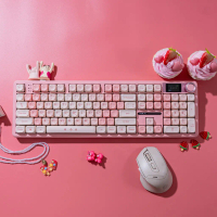 AULA F108 Pro Mechanical Keyboard with 1.14inch Color Screen and Knob 8000mAh Battery RGB Light Full