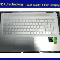 MEIARROW 95%New Laptop top cover for HP PAVILION 15-AU Upper Case with Keyboard and Touchpad 856044-001 White