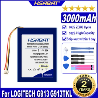 HSABAT AHB355085PCT-02 3000mAh Battery for LOGITECH G913 G913TKL mechanical keyboard Batteries