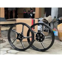 Velg Racing Vrossi Sprint Prime X copy AK55 Aerox Ring17x160/185 AEROX BLACK GLOSS CHROME