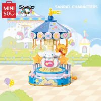 MINISO Sanrio building block colorful amusement park series model mymelody Kuromi Cinnamoroll animation children's toy
