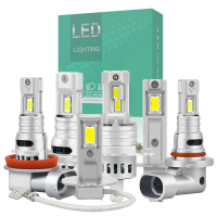 Car LED Headlight Mini Direct Plug-in Fog Light H1 H3 H4 H7 H11 9005 High Brightness Spotlight Car L