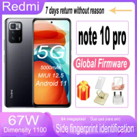 Global rom Xiaomi Redmi Note 10 pro 5G Smartphone Dimensity 1100 android 11 Cellphone Mobile phone