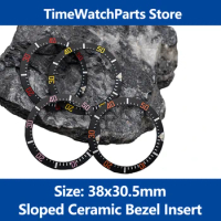 Black Ceramic Sloped Bezel Insert For SKX007 SKX009 SRPD Watch Cases 38mm Watch Insert Seiko Men Watch Mod Replacement Parts