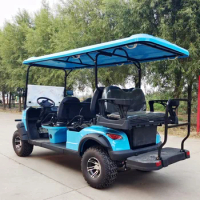 Factory Outlet 4 6 Person Seat Lithium Battery Folding Electric Golf Carts with CE Custom Electric Buggy Golf Carts