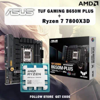 New AMD Ryzen 7 7800X3D R7 7800X3D CPU+ASUS TUF GAMING B650M PLUS motherboard M-ATX AMD B650 DDR5 memory slot AM5 motherboard