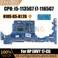 For HP ENVY 17-CG Laptop Mainboard LA-J504P i5-1135G7 i7-1165G7 N18S-G5-A1 2G M15202-601 M15201-601 Notebook Motherboard