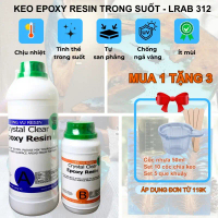 Epoxy Resin, Keo Epoxy Resin Trong Suốt Tỉ Lệ 3A:1B, Đổ Khuôn, Mặt Bàn, Thoát Bọt Tốt, Chống Ố Vàng