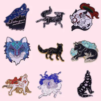 Best Quality Skull Wolf Enamel Pin Okami Brooches Dark Romance Brooches Animal Life Wild Lapel Badge Demon Art Jewelry Boys Gift