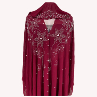 Abaya ดูไบมุสลิม Kaftan Abaya ชุด Hijab ชุด Kimono ผู้หญิงดูไบชีฟอง Hooded Dress เสื้อผ้าอิสลาม