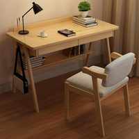 實木書桌簡約北歐現代辦公桌寫字台桌日式家用臥室學生台式電腦桌