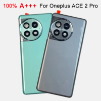 A+++ Glass For OnePlus Ace 2 Pro Battery Cover Solid Back Door Lid Rear Housing Panel Case With Camera Lens Adhesive