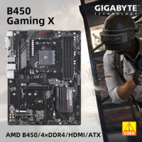 GIGABYTE B450 Gaming X AM4 ATX Motherboard AMD DDR4 Supports Ryzen 5 1500X 1600X 2400G 2500X 2600E 2600 2600X 3350G 3400GE 3500