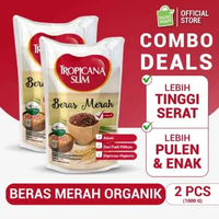 Twin Pack - Tropicana Slim Beras Merah Organic 1000 g (2 pcs) - Tinggi Serat Pulen Enak
