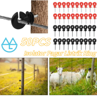 50PCS/SET Isolator Pagar Listrik Ring Insulator Anti Bocor Arus Untuk Pagar Listrik Peternakan