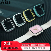 Glass+Case for Apple Watch Ultra 49mm 45mm 44mm 41mm 40mm Accessories PC Screen Protector Cover iwatch Series 3/4/5/6/7/8/SE