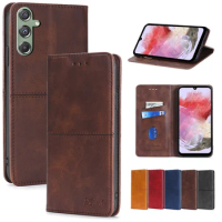 Fall Prevention Book Style Card Cover For Samsung Galaxy M15 F15 M34 M13 M33 M53 M14 M54 M32 M23 M04 Magnetic Leather Case Funda
