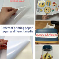 Glossy White Matte Sticker Paper 10 sheets Printable Vinyl Sticker for Inkjet laser Printer Self-Adhesive Waterproof Decal Paper
