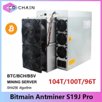 New Bitmain Antminer S19JPRO 104T 100T 96T BTC ASIC Crypto Miner S19j Pro Bitcoin Miner SHA256 3050W Than Antminer S19 T19 S17