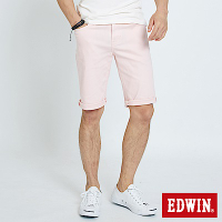 EDWIN 503休閒基本五袋短褲-男-粉色