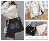 FB2983 冬季新款韓版小紅帽大容量單肩帆布包/托特包