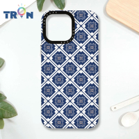 TRON IPHONE 16 PRO MAX 幾何復古花磚C款 MAGSAFE 磁吸 防摔 太空殼 透白 手機殼