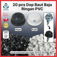 20 PCS Penutup Kepala Baut Baja Ringan Ukuran #10x16 #10x19 Bahan PVC Anti Karat - Dop Pelindung Sek