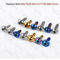 Tgou Titanium Bolt M4x15/20mm M5x15/17/20mm M6x15mm Self-Tapping Button Torx Head Screw for Motorcycle Bike Car