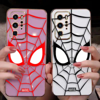 Cover Smooth E-TPU Phone Case Huawei MATE 20 20X 30 40 P20 P30 P40 LITE MAGIC 4 5 PRO Y9 PRIME Case Funda Marvel SpiderMan Face