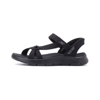 SKECHERS GO WALK FLEX SANDAL 寬楦瞬穿涼鞋 全黑 141481WBBK 女鞋