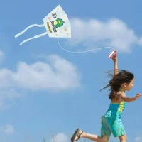Easy To Fly Kite Portable Kite For Kids With Flying String Waterproof Outdoor Kid Toys Cute Cartoon Kite With Storage Bag For