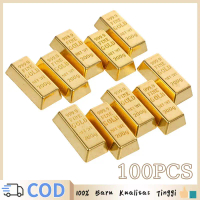 100pcs Emas Batangan Imitasi  Miniatur Replika Emas Batangan Batangan Mainan Pirate