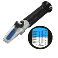 U50 Salinity Refractometer Meter Water Reader Marine 0~10% Salt Aquarium Test Tester Digital PH Meter Soil