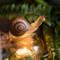 掬涵 仿真大蝸牛花盆花瓶魚缸裝飾掛件擺件禮品禮物勵志花園陽臺