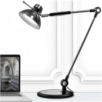 LED Architect Desk lamp for Home Office, Tall Task for Drafting or Bedside Table Reading,12 Brightness, 3 Touch Eye-Caring Modes