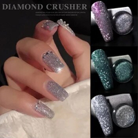 New 8ml Glitter Semi Permanent UV LED Gel Nail Polish Laser Diamond Crushtr Gel Varnish Shining Sequins