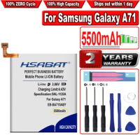 HSABAT 5500mAh EB-BA715ABY High Capacity Battery for Samsung Galaxy A71 SM-A7160 A7160 Smart Phone