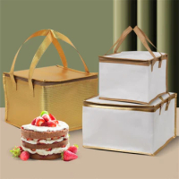 6/8/10 Inch Foldable Large Cooler Bag Portable Cake Insulated Bag Food Thermal Box Waterproof Ice Pack Lunch box Delivery Bags