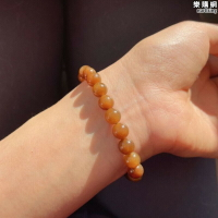 天然和田玉且末糖料小手錬糖玉巧克力色圓珠單圈手串女款原創