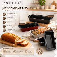 Preston Loaf Pan Loyang Roti Anti Lengket 25x13x6 27x15x6 32x12x6 cm Non Stick Baking Pan Cetakan Ro