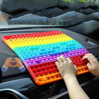 Big Size 30cm Rainbow Fidget Toys Push Bubble Anti Stress Toy Autism Needs Squishy Stress Reliever Toys For Kids Aнтистресс