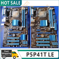 Original P5P41T LE 1333Mhz DDR3 P5 P41T LGA 775 Motherboard ATX USB2.0 PCI-E X16 Desktop PC Mainboard Plate 100% tested