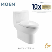 【MOEN摩恩】!!新品上市!!美國第一暢銷品牌MOEN超級抗汙單體馬桶(SW0091C)【領券滿額再折千6/30止】