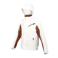 KAPPA 男女運動外套- 連帽外套 防水 防風 刷毛 保暖 上衣 反光 321J4UW-870 白咖啡銀