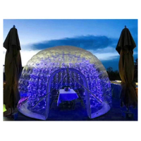 Factory Price Igloo Transparent Dome Clear Bubble Inflatable Tent With Led Light