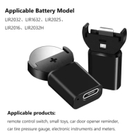 Type-C Button Battery Charger Multiple Protection Lithium-ion Button Battery Charger for LIR2032 1632 2025 2016 Batteries
