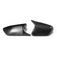 Rearview Side Mirror Covers Cap For Ford Mustang American Version M Style Dry Carbon Fiber Sticker Add On Shell