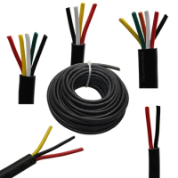10 meters UL 2464 22AWG 2C / 3C / 4C / 5C /6C multicore PVC cable jacket tinned copper wire audio cable Power cable wire